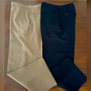 Hagger 1926 Men’s Dress Slacks | black & Brown Khaki